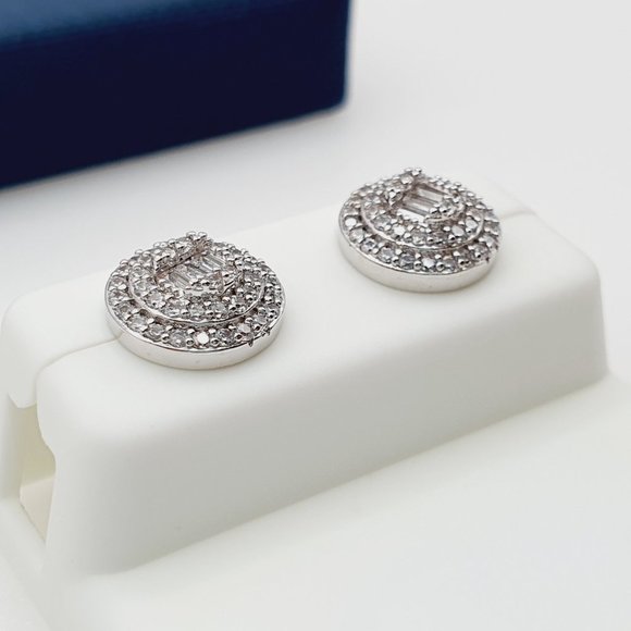 925 Sterling Silver Plated CZ Earrings, EVBRS573 - Picture 9 of 10